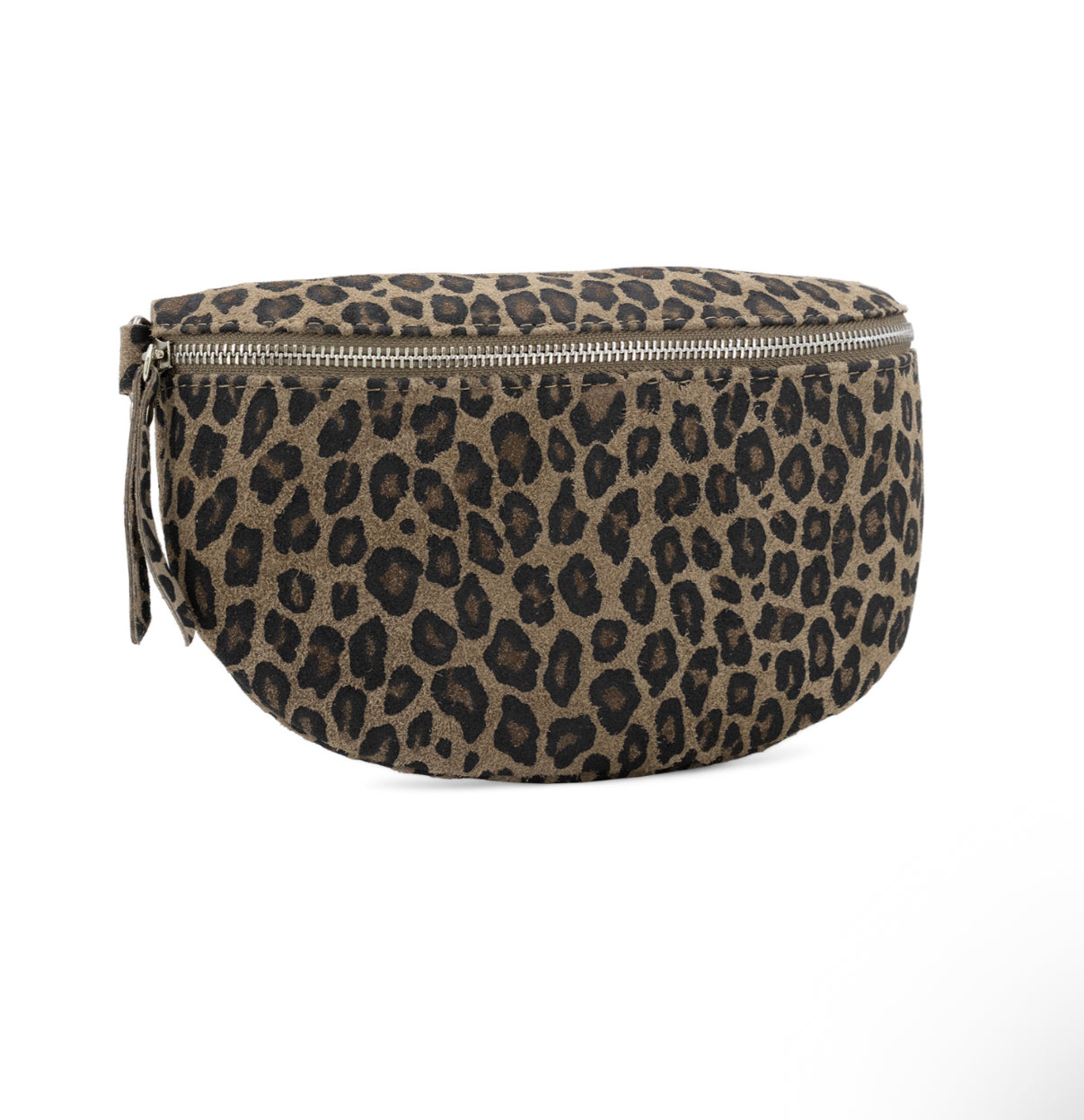 Suede Leather Medium Bum Bag Taupe