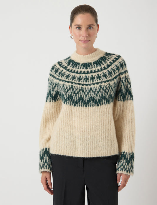 YASLIRI WOOL BLEND KNIT PULLOVER