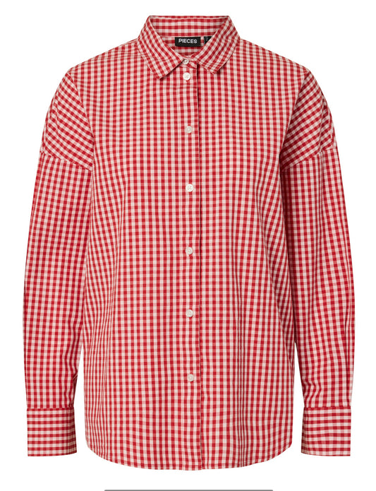 PCRIPPA LS OVERSIZE SHIRT