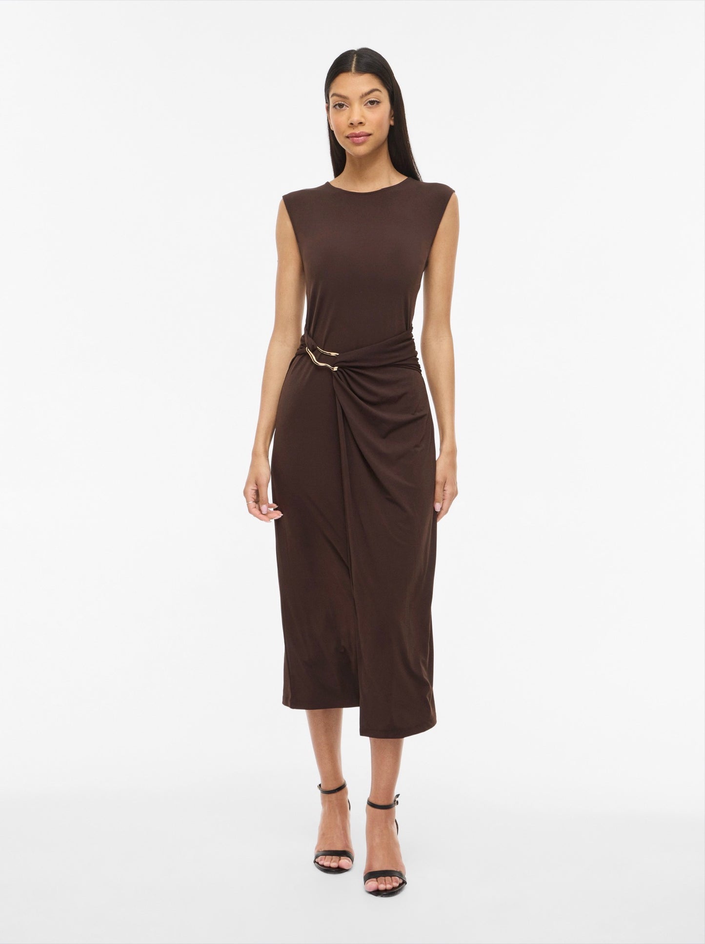 VIJUSTINE O-NECK MIDI DRESS