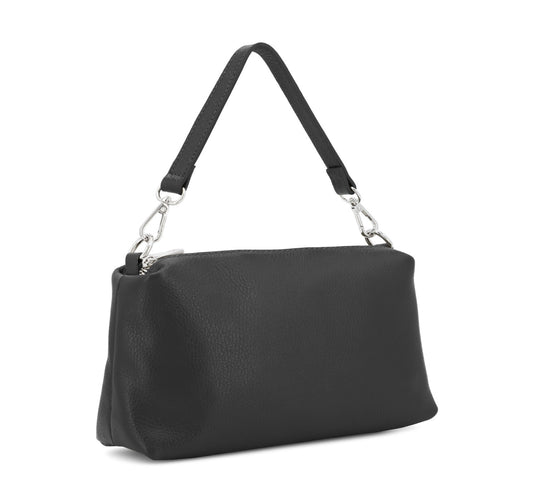 Leather Double Compartment Crossbody Bag