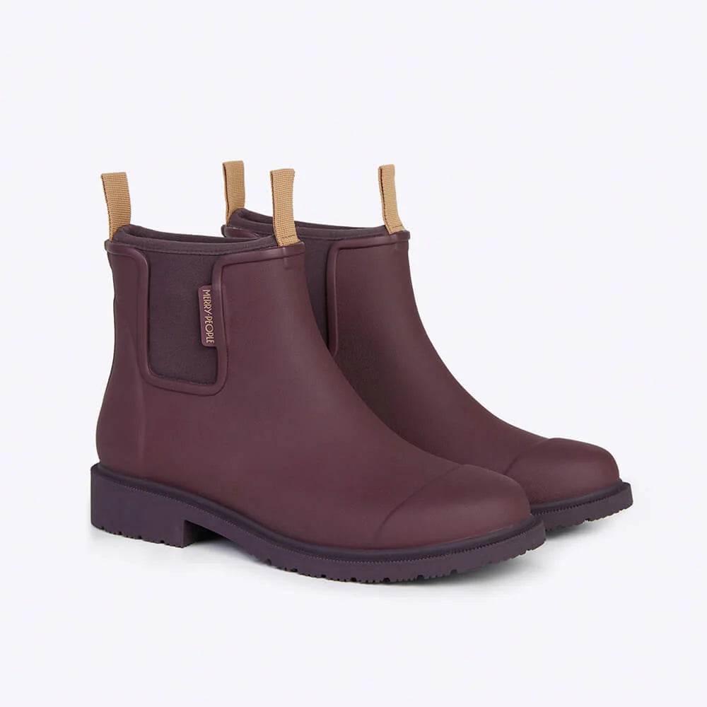 Bobbi Ankle Wellies Dark Cherry