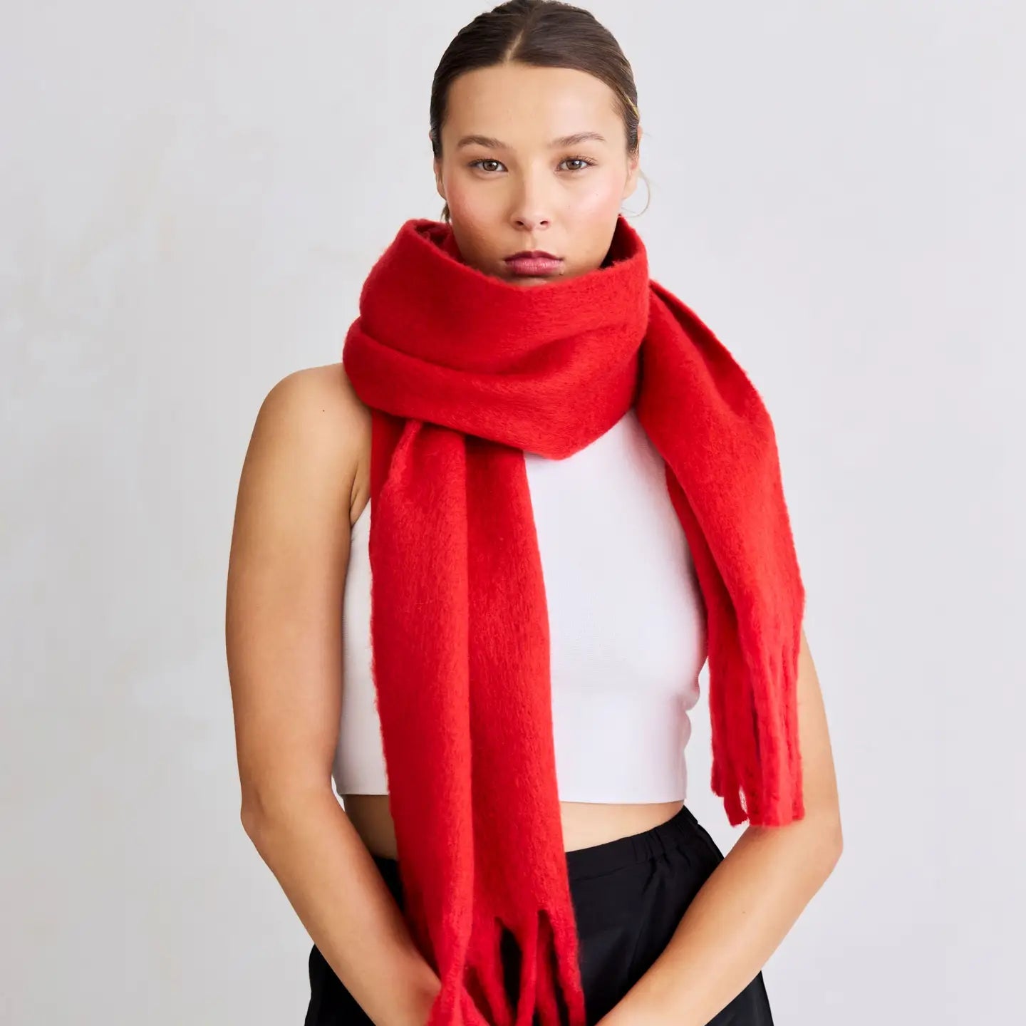 The Stockholm Scarf - 100% Recycled - Crimson Red