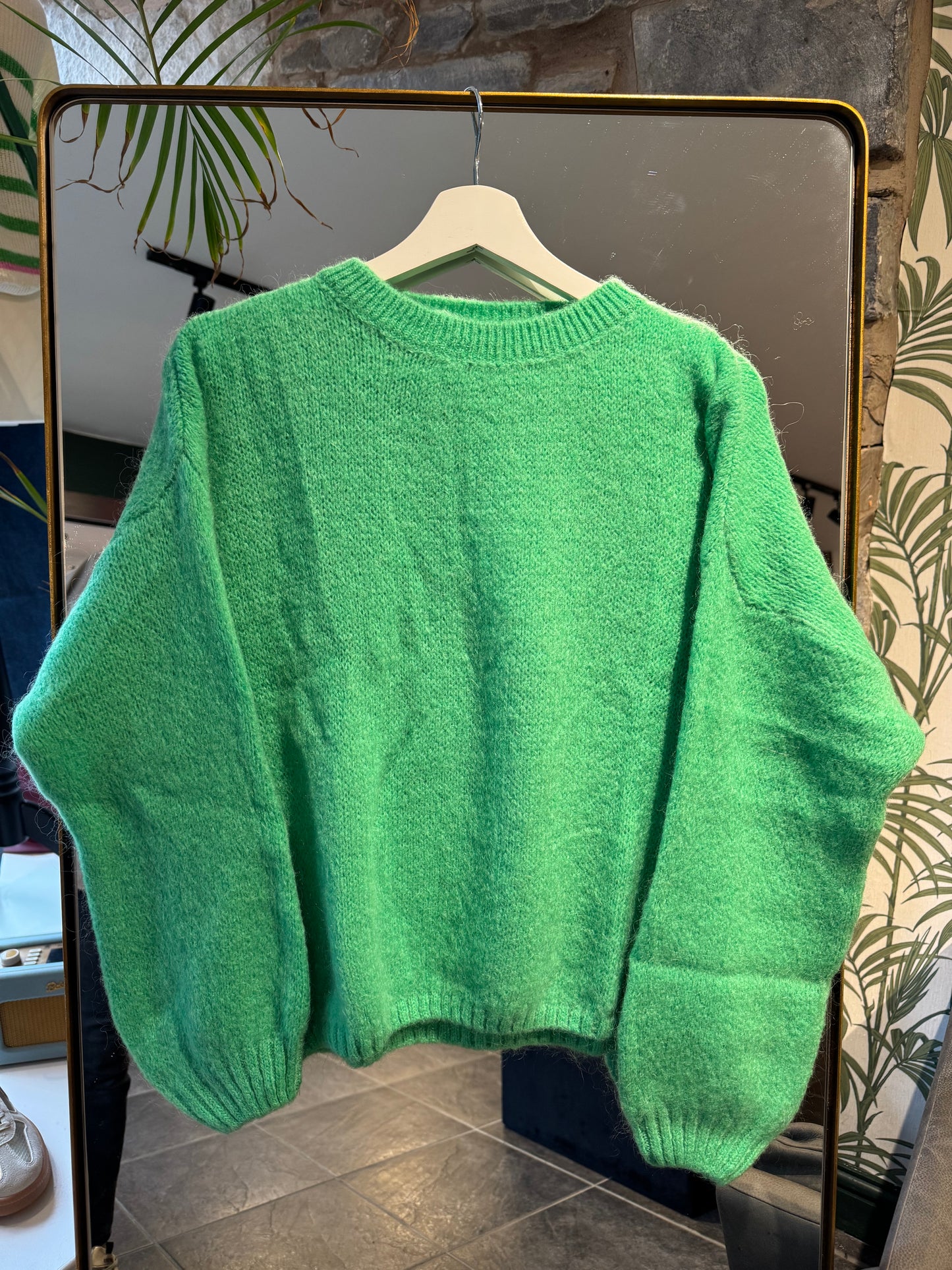 Bellerina Mohair Balloon Sleeve Jumper Emerald