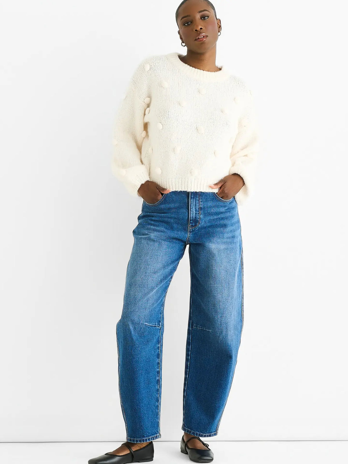 Cream Wool Mix Oversized Knit Jumper