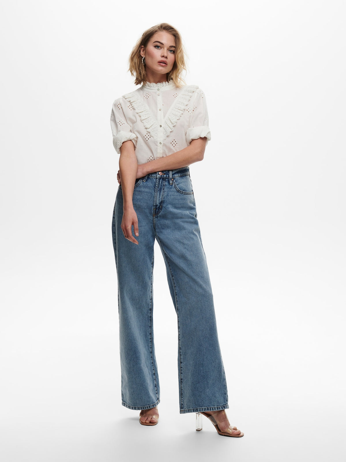 ONLHOPE HIGH WAIST WIDE LEG FIT JEANS