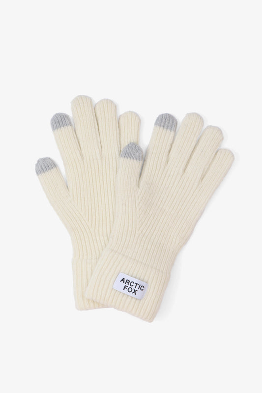 Recycled Bottle Gloves - Winter White