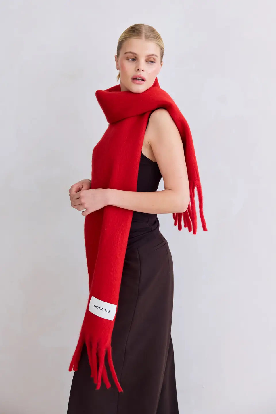 The Stockholm Scarf - 100% Recycled - Crimson Red