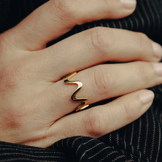 Gold Wave Ring