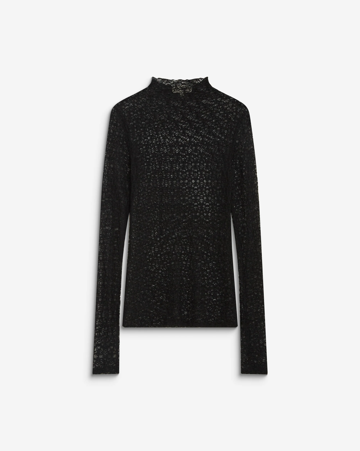 LONG-SLEEVE LACE TOP NOIR BLAKE