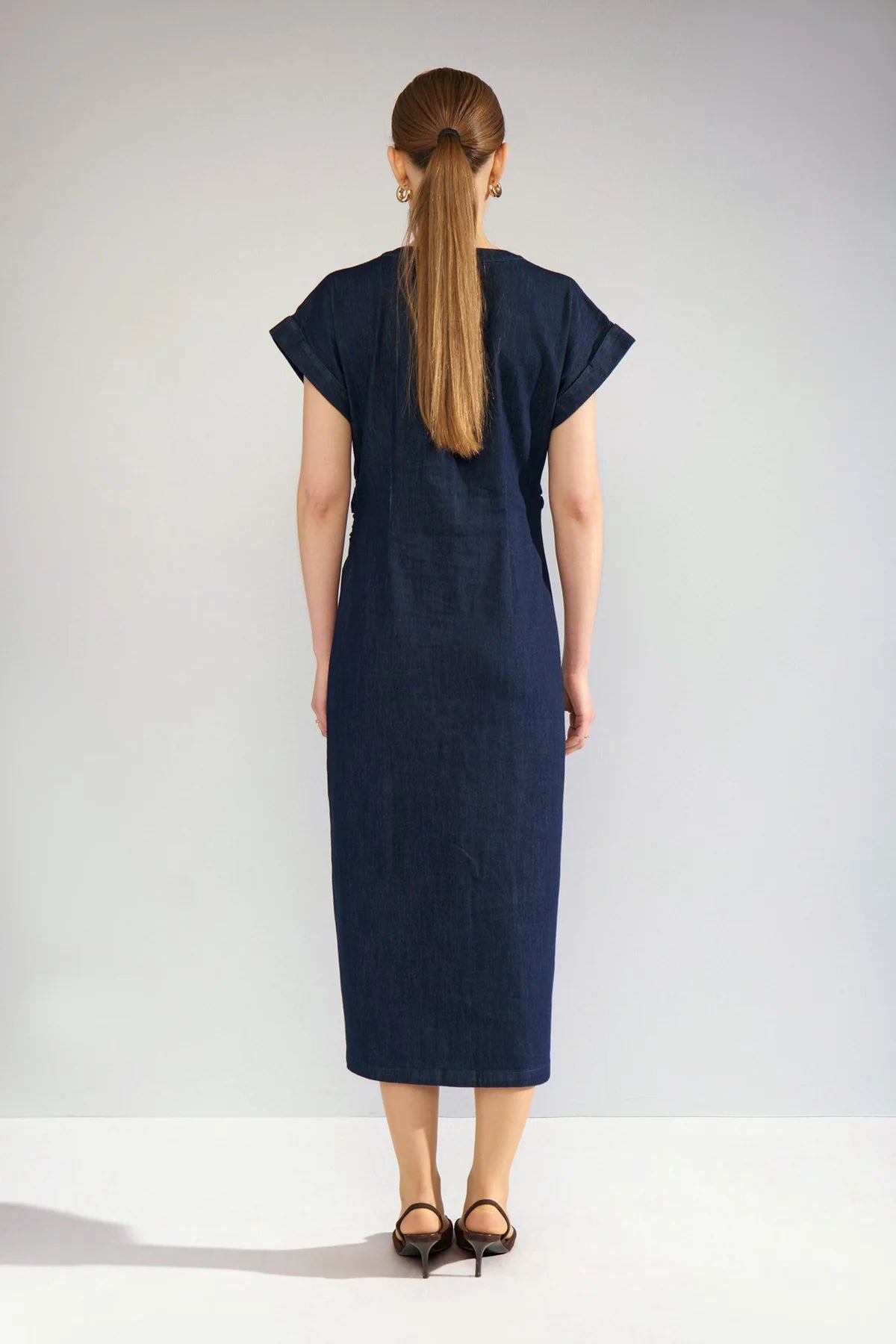 NUALETTA DRESS - Dark Blue Denim
