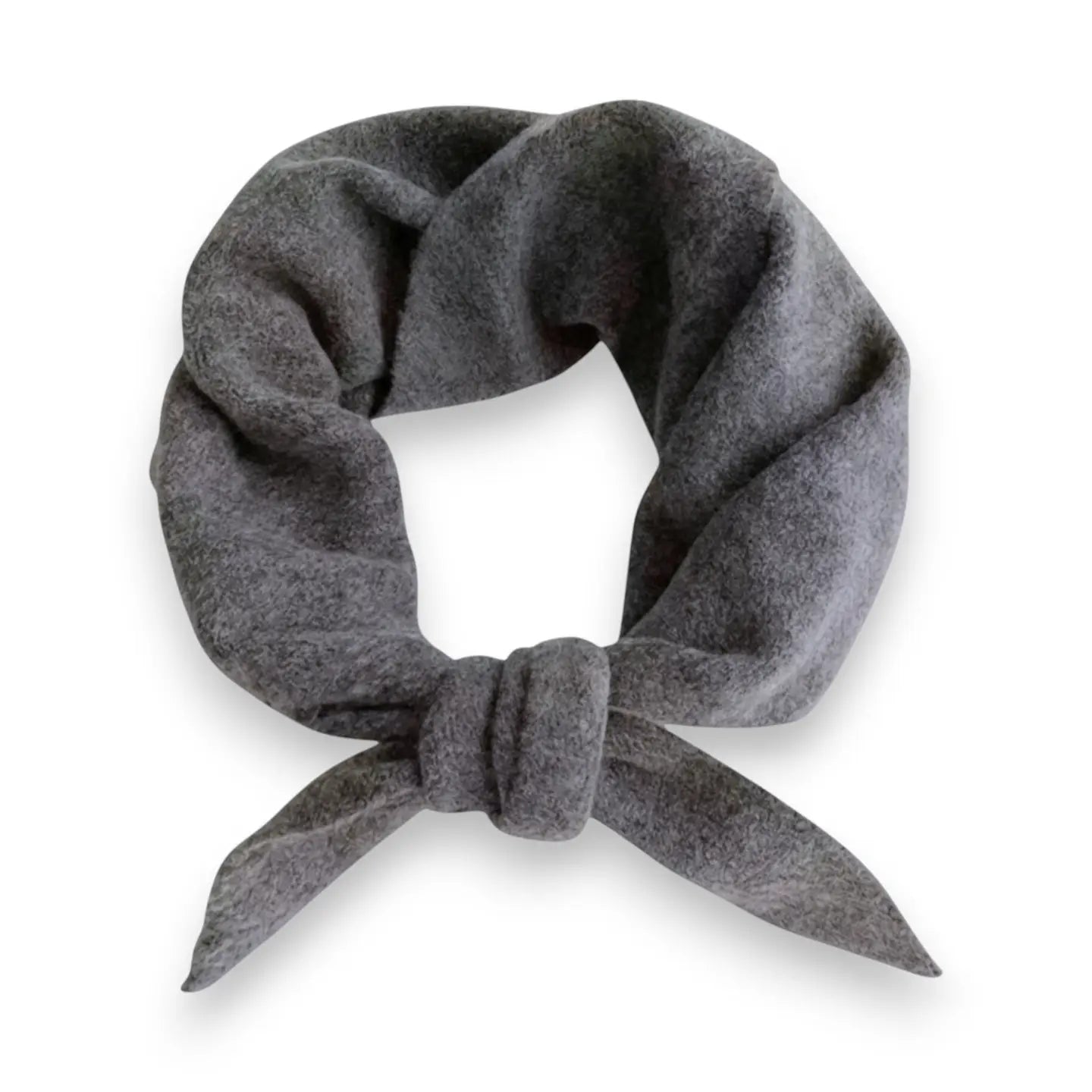 Plain Wool Blend Triangle Neck Scarf Charcoal