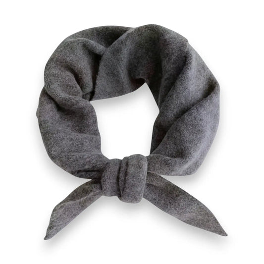Plain Wool Blend Triangle Neck Scarf Charcoal