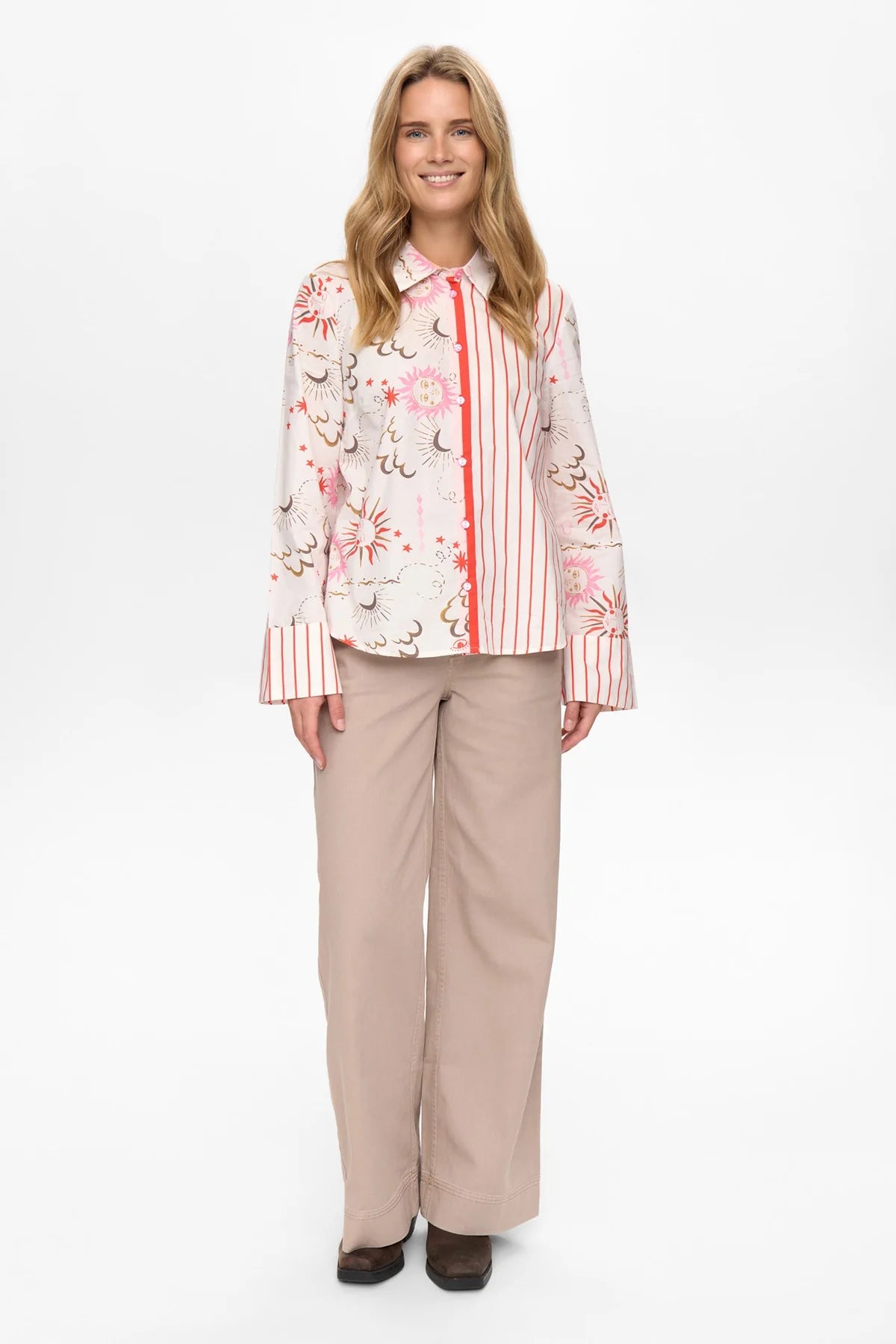 NUSOLEIMA MIX SHIRT - Cloud Dancer