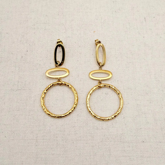 Everyday Hammered Trio Earrings