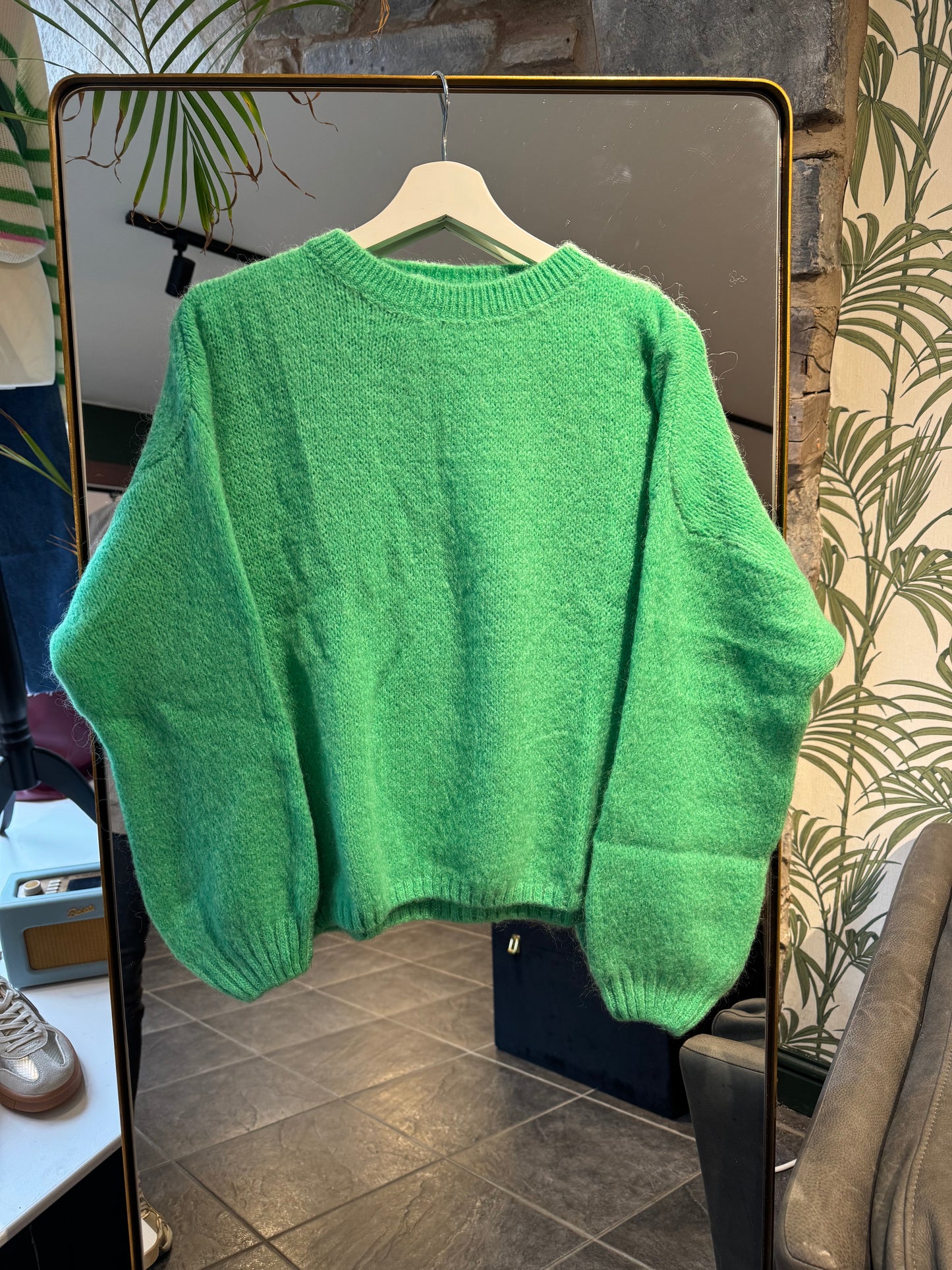 Bellerina Mohair Balloon Sleeve Jumper Emerald