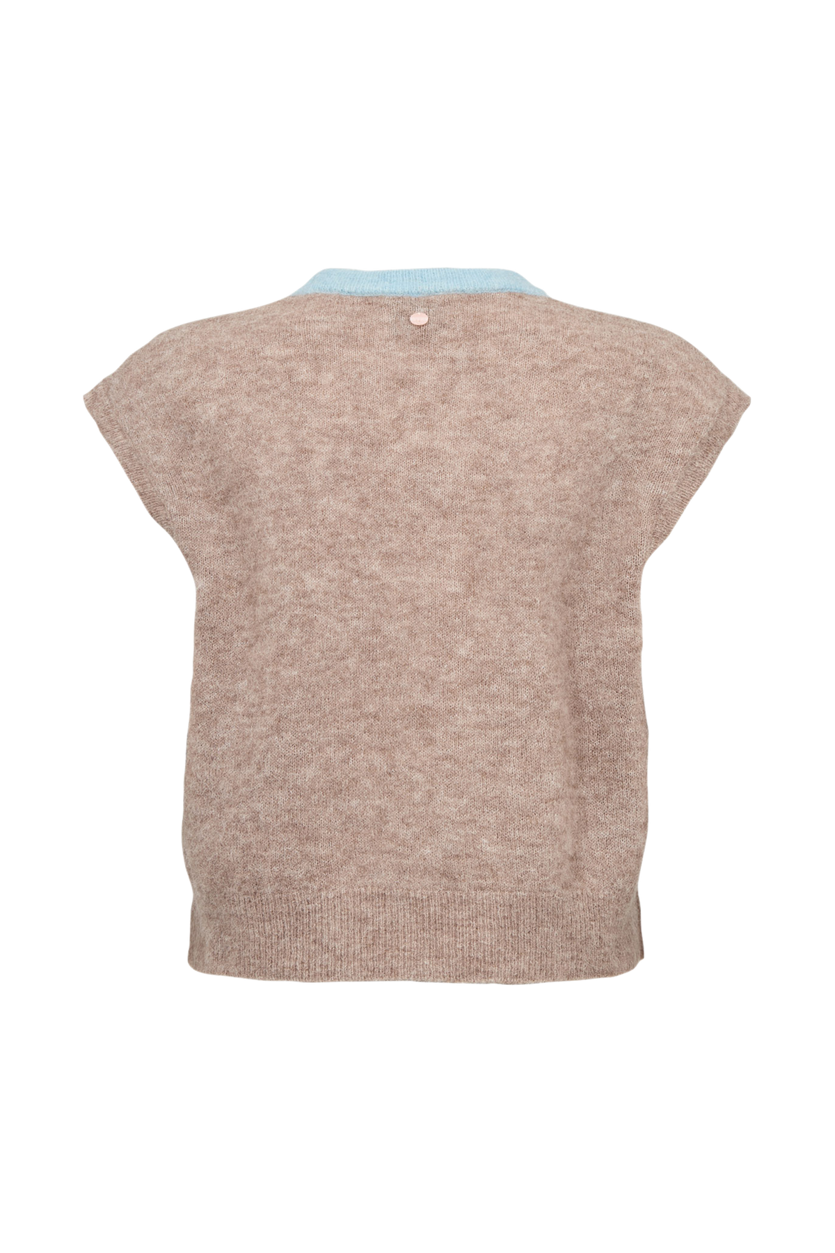 NURIETTE BOW VEST - Taupe Gray Melange