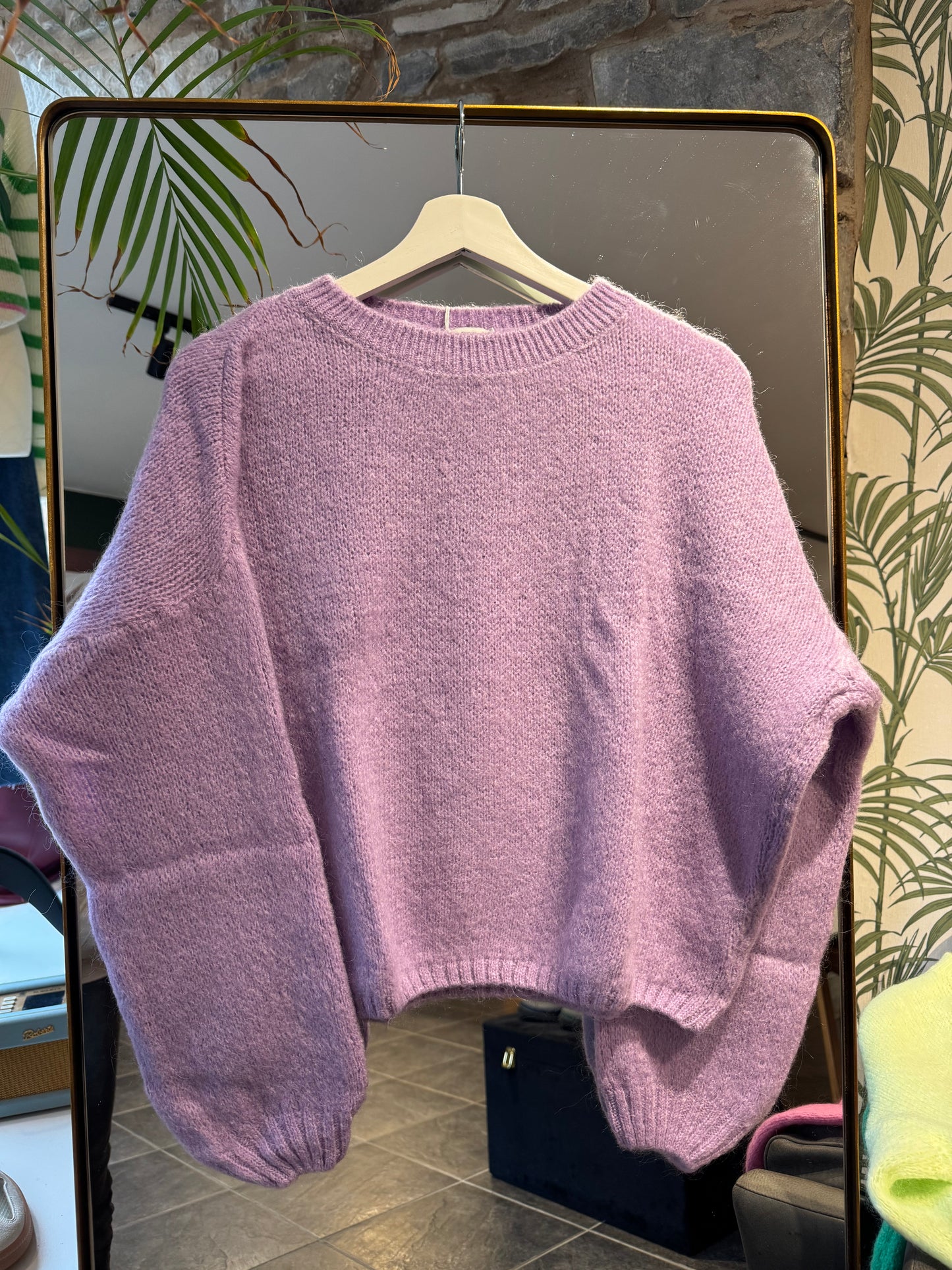 Bellerina Mohair Balloon Sleeve Jumper Lavender