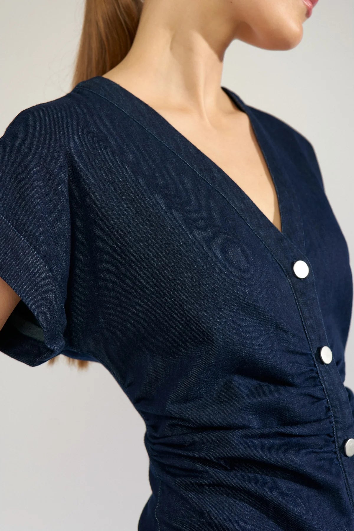 NUALETTA DRESS - Dark Blue Denim