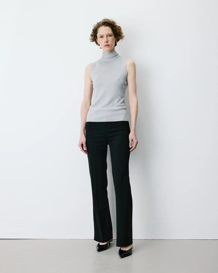 HIGH-NECK SLEEVELESS TOP SILVER BAILEY