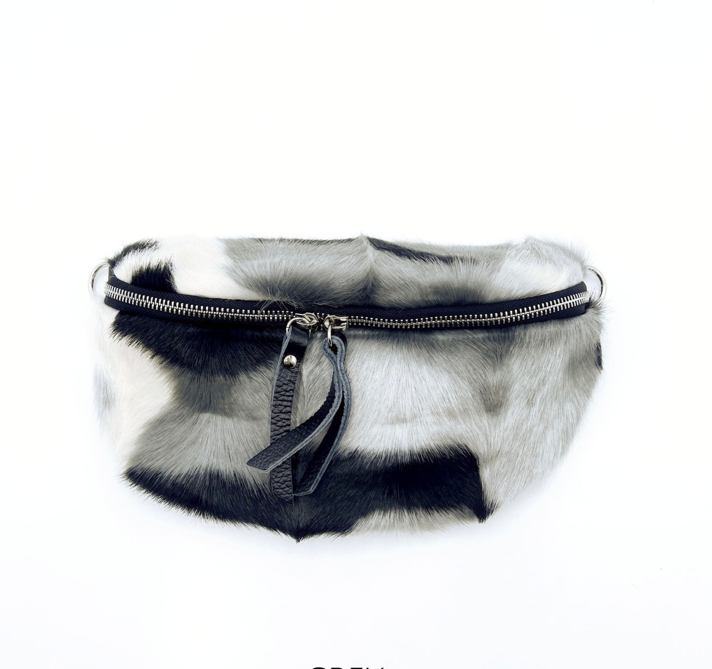 Animal Print Fur with Leather Strap Bum Bag