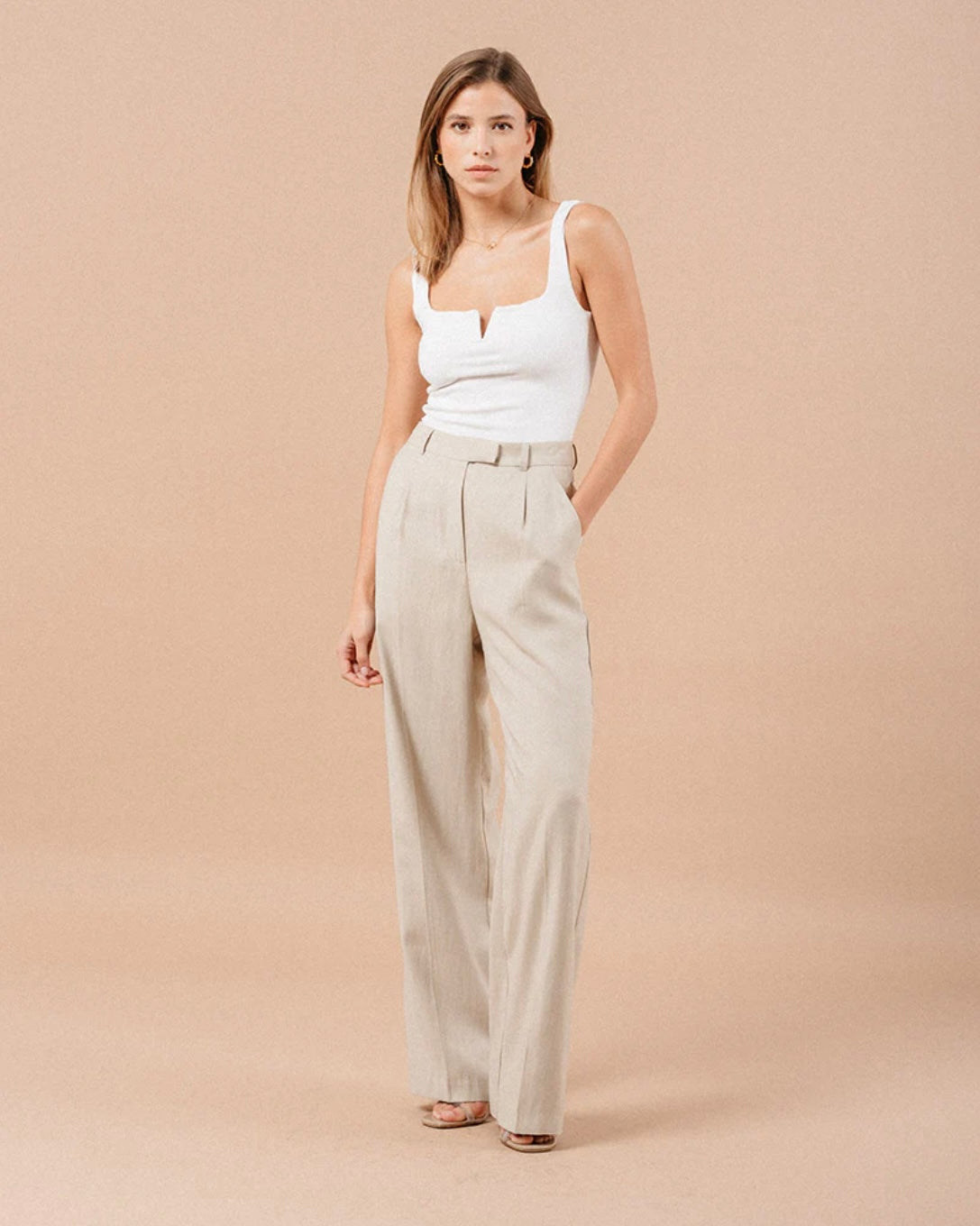 MARC ECRU TROUSERS