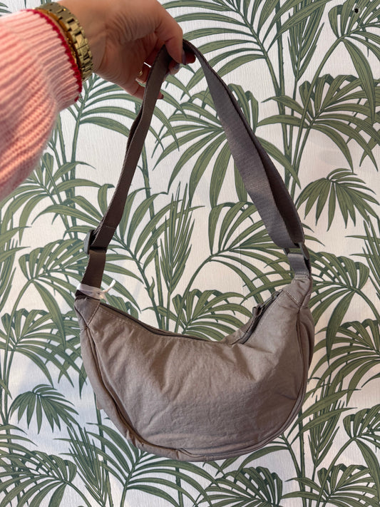 Nylon Half Moon Crossbody
