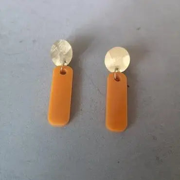 Disc Drop Earrings