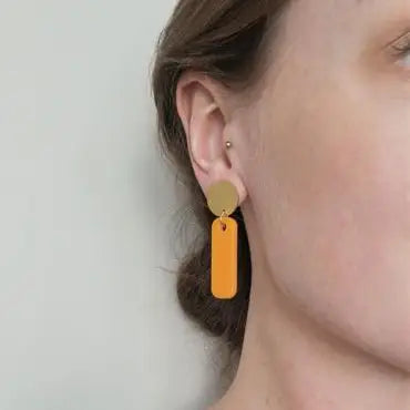 Disc Drop Earrings