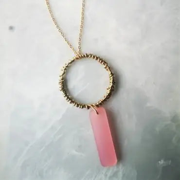 Pink Twist Necklace