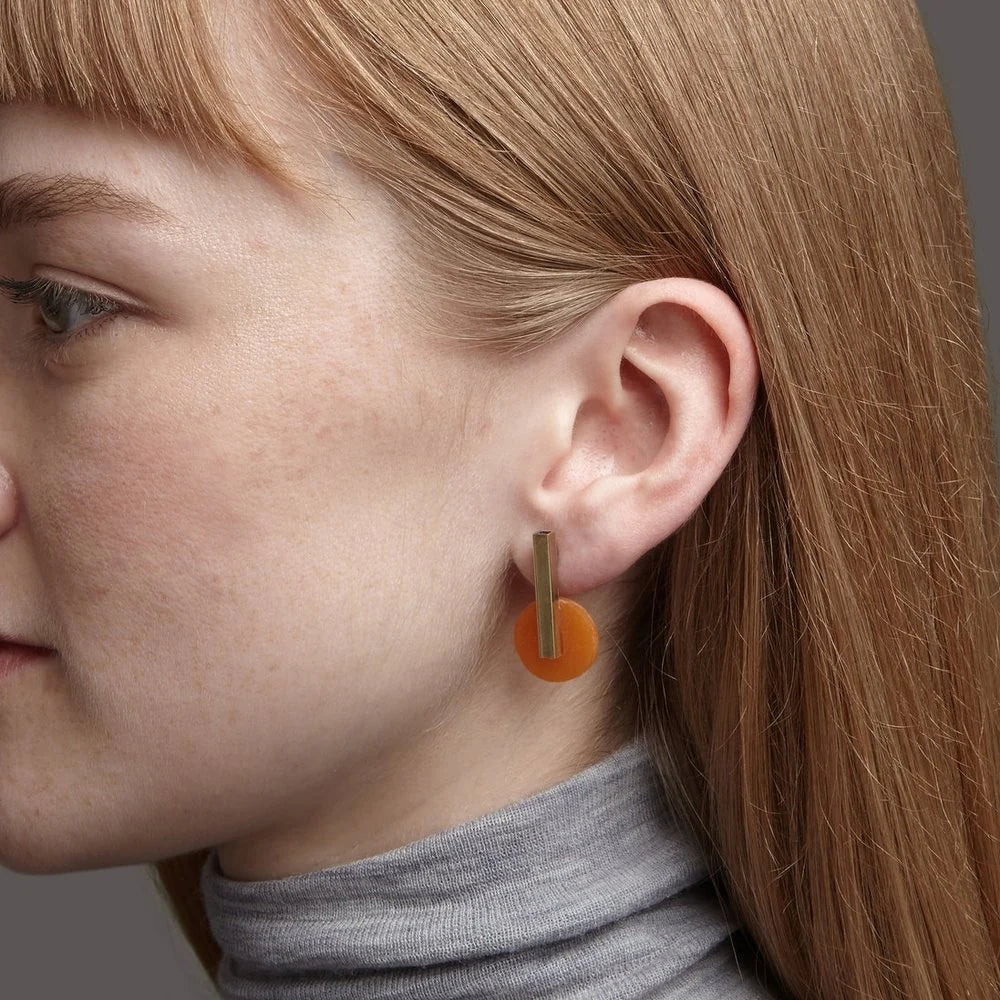 Acrylic Drop Earrings Orange