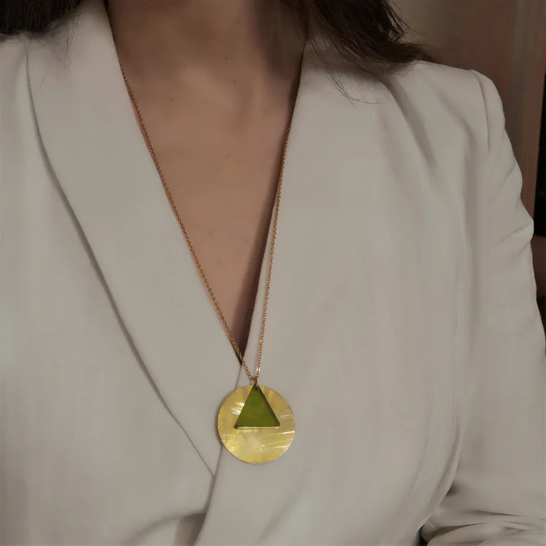 Green Triangle Necklace