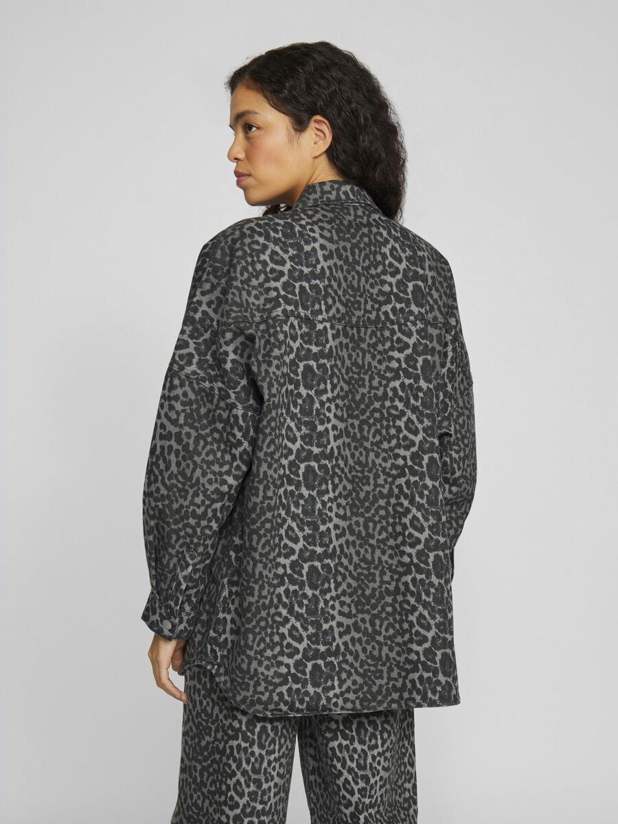 VIMALOU OVERSIZED LEOPARD PRINT SHIRT