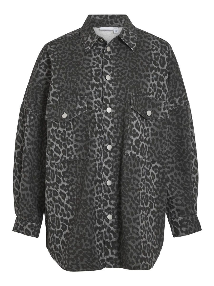 VIMALOU OVERSIZED LEOPARD PRINT SHIRT