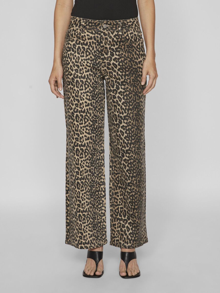 VICHIA LEOPARD JEANS BIRCH