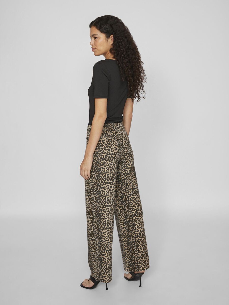 VICHIA LEOPARD JEANS BIRCH