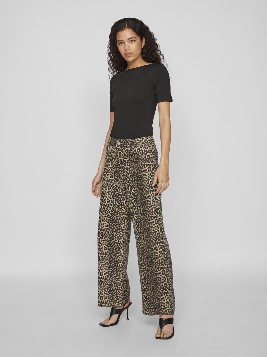 VICHIA LEOPARD JEANS BIRCH