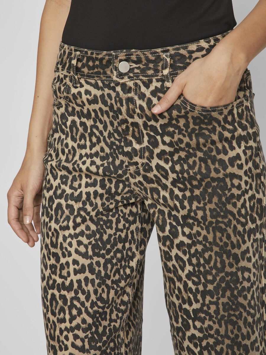 VICHIA LEOPARD JEANS BIRCH