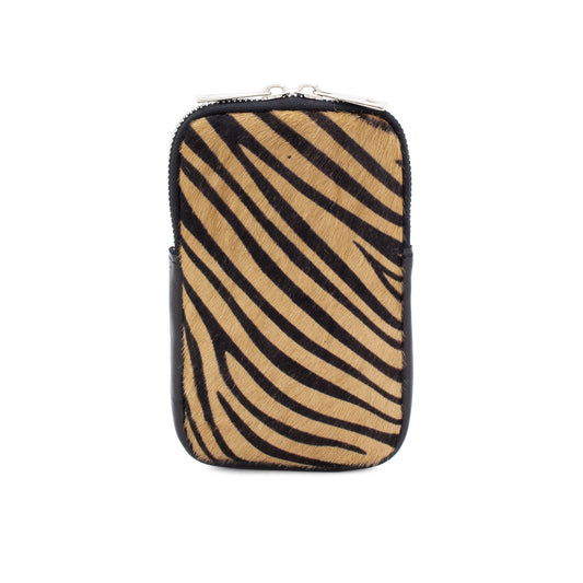 Animal Print Leather Phone Pouch Crossbody Bag