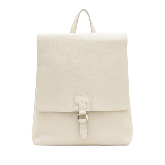 Leather Square Buckle Backpack Stone