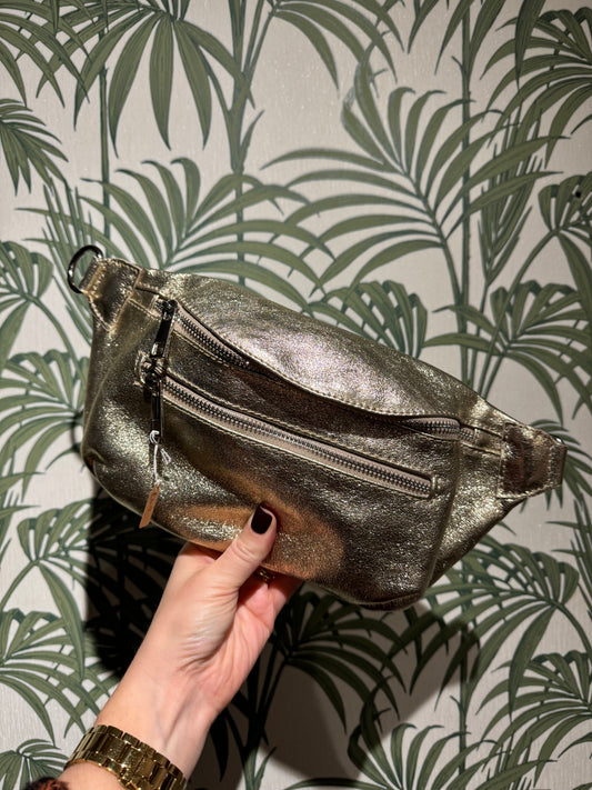 Leather Sling Bag with Purse