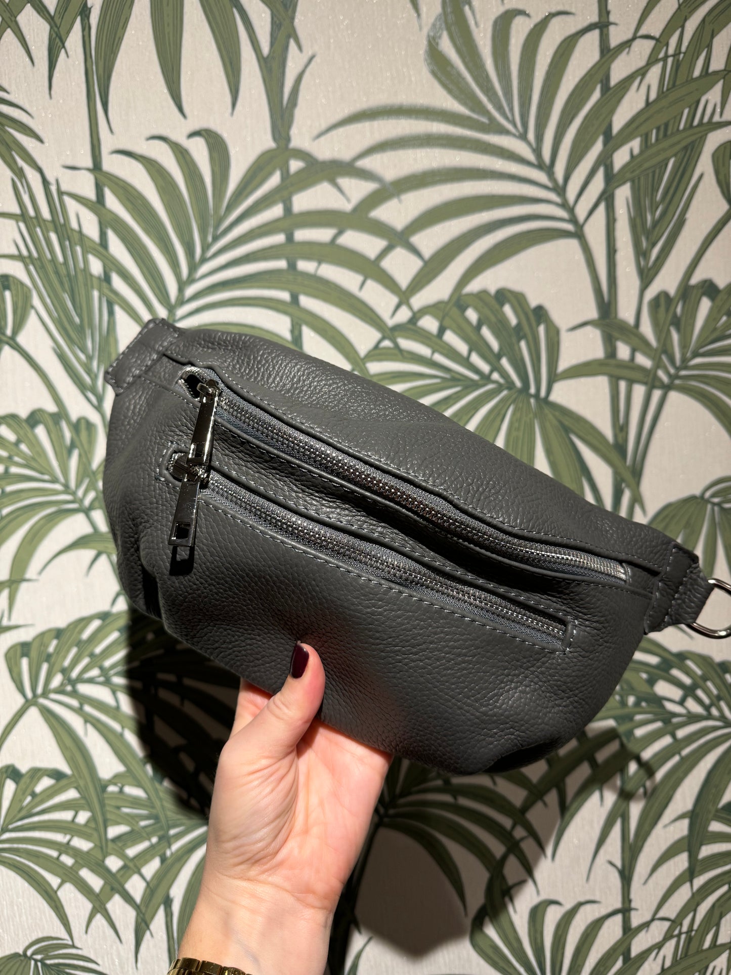 Leather Sling Bag with Purse