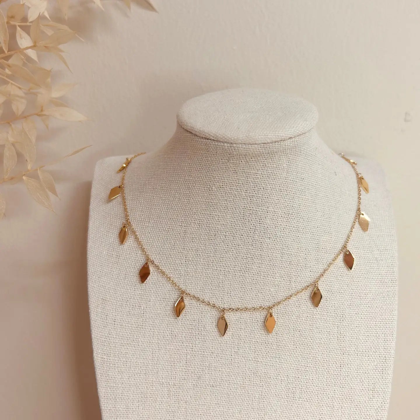 Everyday Gold Diamond Drop Necklace