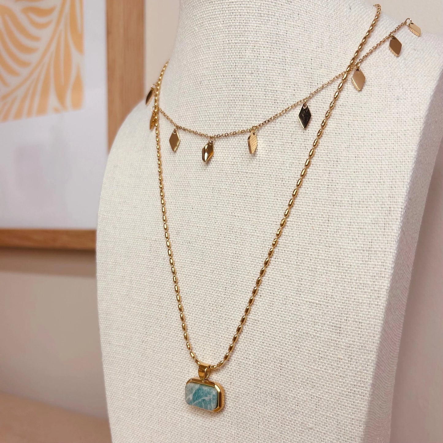 Everyday Gold Diamond Drop Necklace