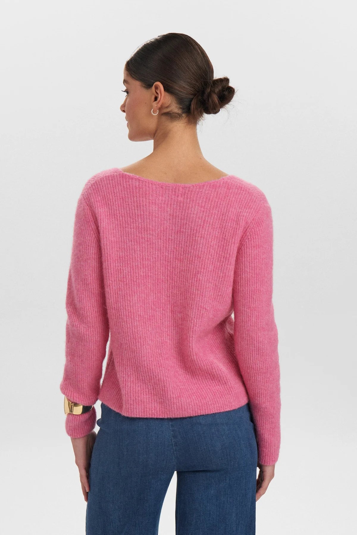 NURIETTE RIB V-NECK PULLOVER