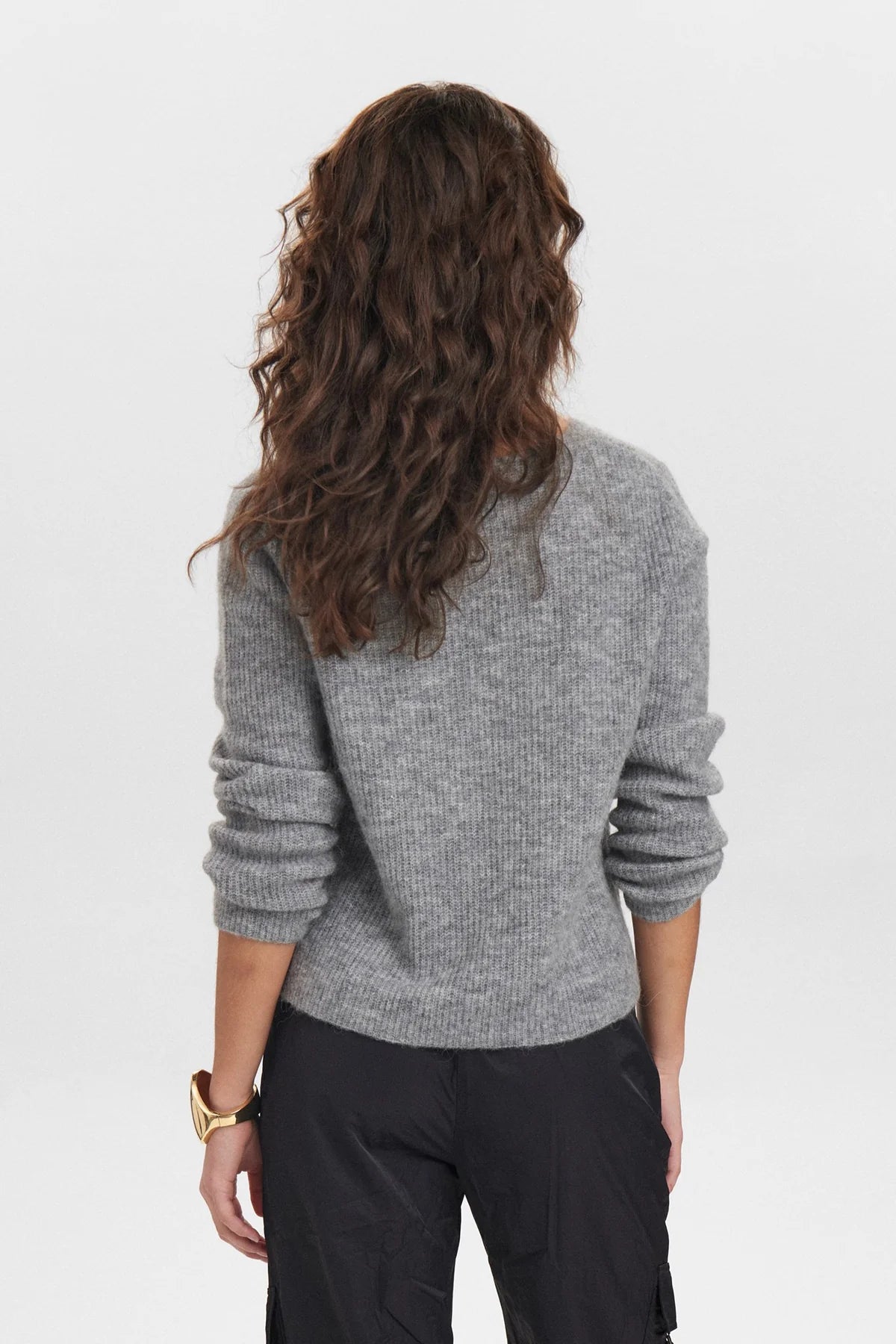 NURIETTE RIB V-NECK PULLOVER