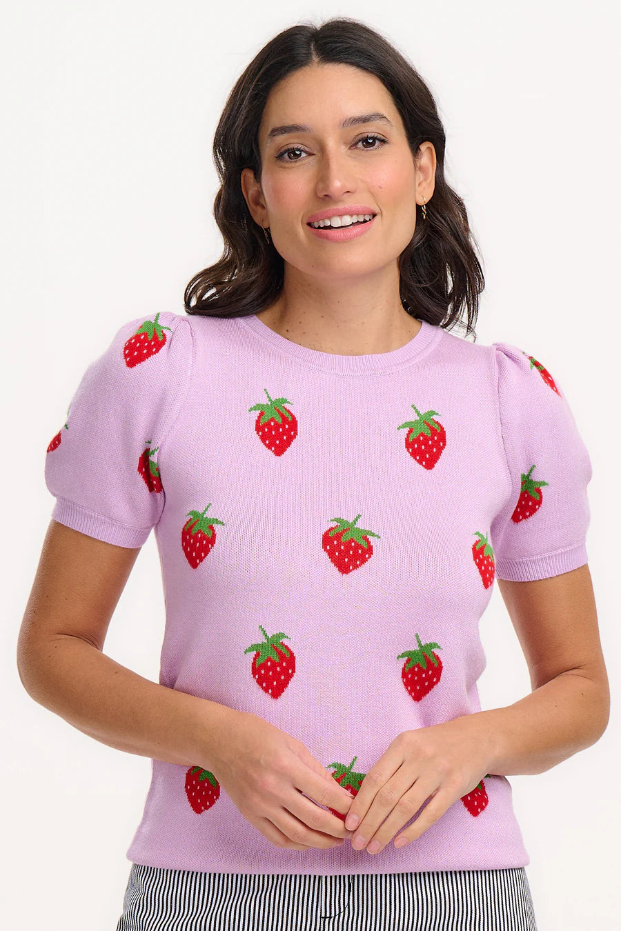 Dominique Knit Top - Lilac, Summer Strawberry