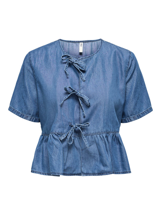 ONLBEA SS BOW DNM SHIRT