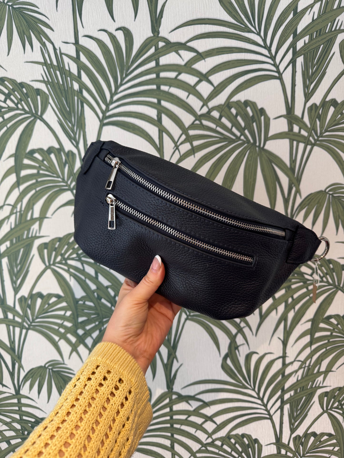 Leather Sling Bag with Purse