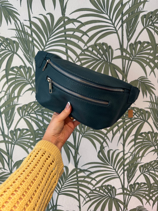 Leather Sling Bag with Purse